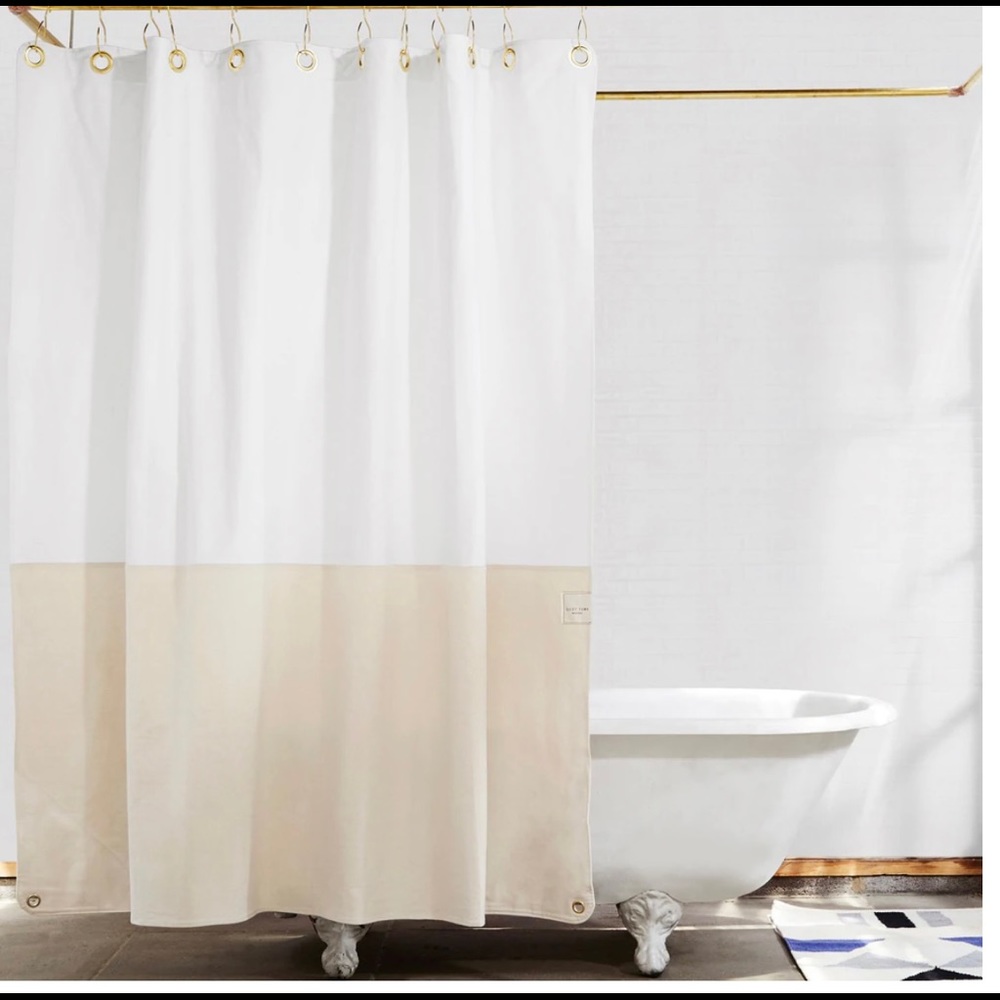 Quiet town shower curtain orient sand. Used for about 1 year.